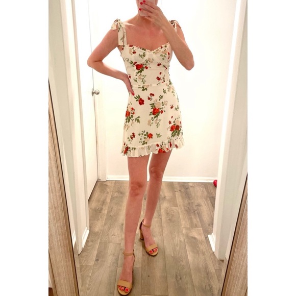 Reformation — Brand New — Ruffle Edge, Floral Dress - Picture 1 of 6
